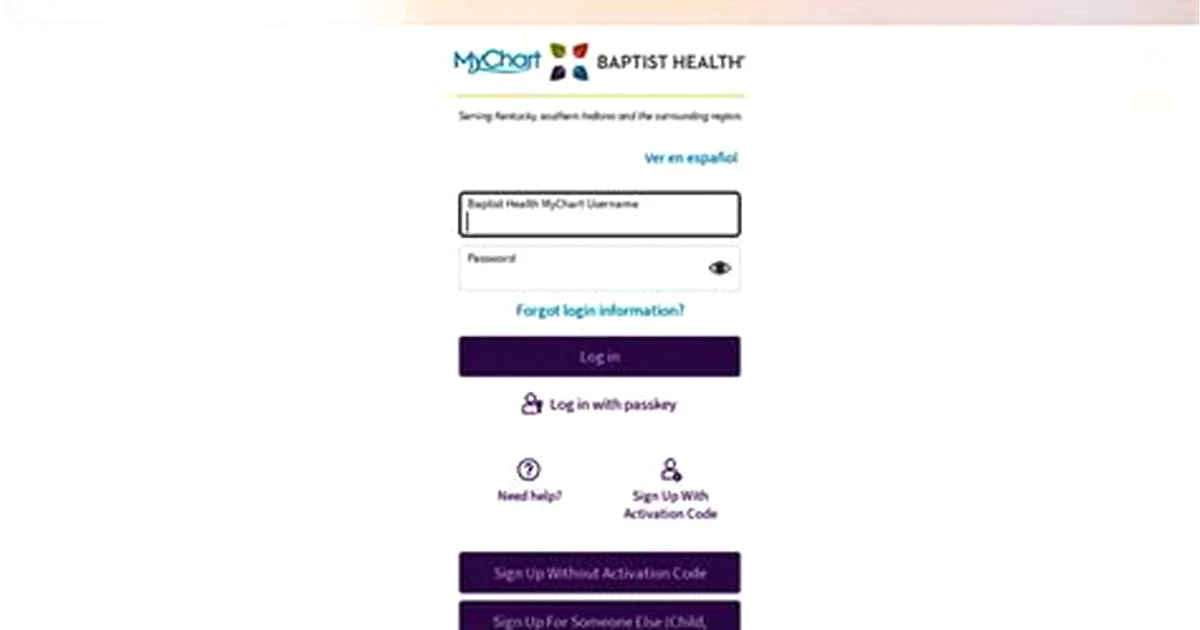 mychart baptist health arkansas login
