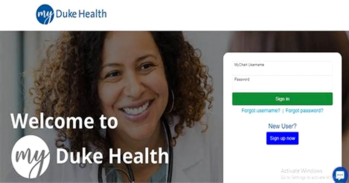 duke mychart login page