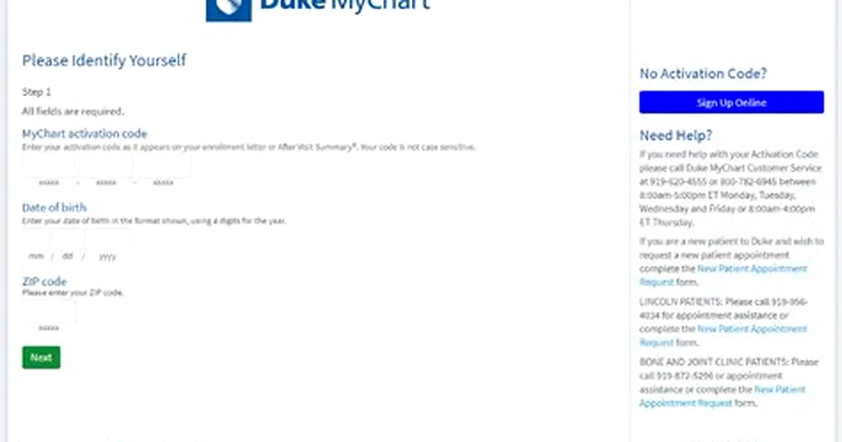duke mychart