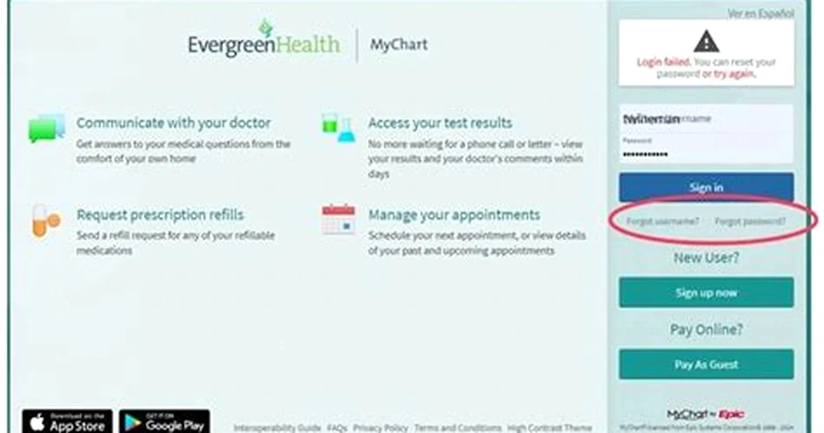 evergreen mychart