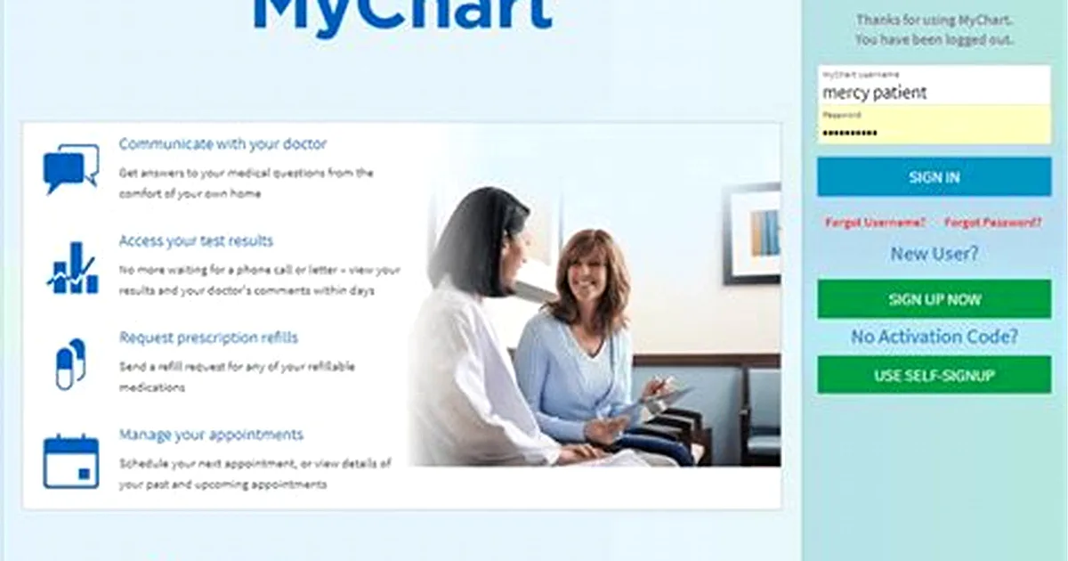 mychart mercy login